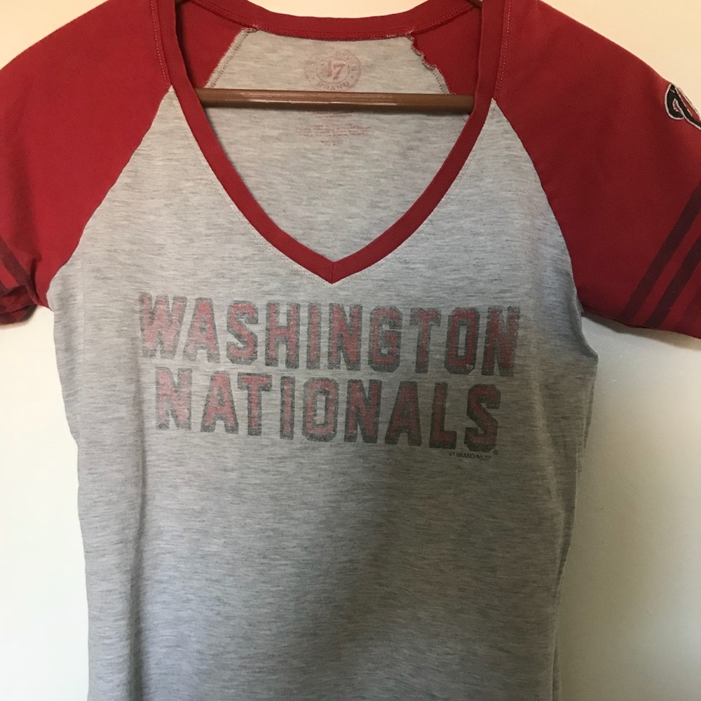 Washington Nationals Vintage Vneck Shirt